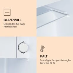 CoolArt 45L Mini-Kühlschrank EEK F Gefrierfach 1,5l Designtür -Haushaltsgeräte Rabatte 10036181 de 0005 logo
