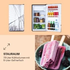 CoolArt 79L Kühl-Gefrier-Kombination EEK F Gefrierfach 9l Designtür -Haushaltsgeräte Rabatte 10036184 de 0003 logo