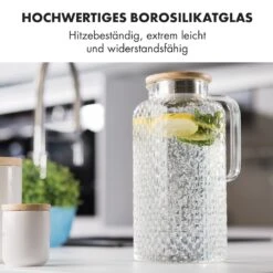 Glaswerk Livenza Wasserkrug 1,9 Liter Borosilikatglas Edelstahlsieb Deckel -Haushaltsgeräte Rabatte 10036359 de 0003 logo