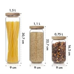 Glaswerk Lovage Vorratsgläser 0,75 1,1 1,5 L 3er Set Borosilikatglas Akazienholzdeckel Silikon 15 Glaswerk Lovage Vorratsgläser 0,75 1,1 1,5 L 3er Set Borosilikatglas Akazienholzdeckel Silikon -Haushaltsgeräte Rabatte 10036372 yy 0008 logo