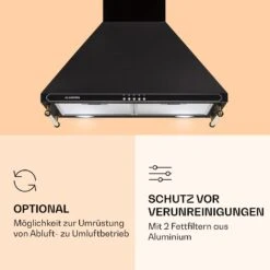 Victoria Dunstabzugshaube 60cm Retro-Design 644,5m³/h 2 LED-Lampen -Haushaltsgeräte Rabatte 10036448 de 0005 logo