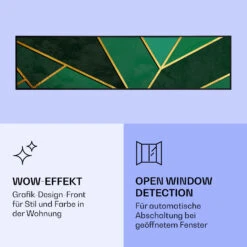 Wonderwall Air Art Smart Infrarotheizung Grüne Linie 120x30cm 350W -Haushaltsgeräte Rabatte 10037845 de 0006 logo