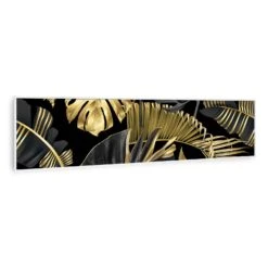Wonderwall Air Art Smart Infrarotheizung Schwarze Blume 120x30cm 350W