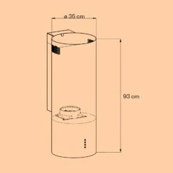 Barella Dunstabzugshaube 35,5 X 93,5 X 43 Cm Umluft 557 M³/h LED Aktivkohlefilter -Haushaltsgeräte Rabatte 10037863 yy 0006 logo
