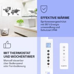 Wonderwall Air Art Smart Infrarotheizung Schwarze Karte 120x60cm 700W -Haushaltsgeräte Rabatte 10037872 de 0004 logo