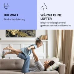 Wonderwall Air Art Smart Infrarotheizung Schwarzes Blatt 120x60cm 700W -Haushaltsgeräte Rabatte 10037921 de 0005 logo