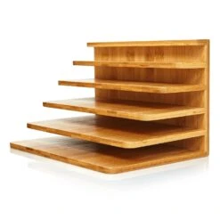 Briefablage Mit 5 Fächern DIN A4 25x17,5x16cm Stehend / Liegend Bambus -Haushaltsgeräte Rabatte 10038067 yy 0003 logo