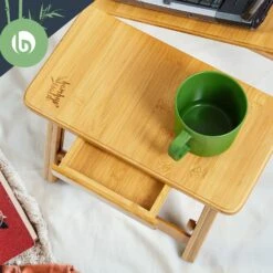 Laptoptisch Mit Lüftungsschlitzen Höhenverstellbar 58x23x29cm Bambus -Haushaltsgeräte Rabatte 10038181 yy 0004 logo