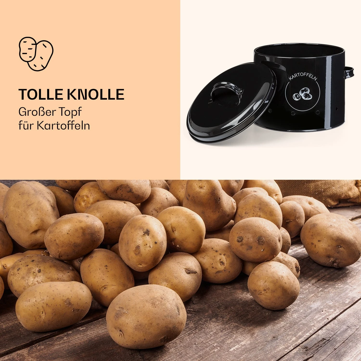 Aufbewahrungstöpfe 3er Set Metallblech Rund Deckel 3 Aufbewahrungstöpfe 3er Set Metallblech Rund Deckel – Bild 3