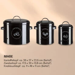 Aufbewahrungstöpfe 3er Set Metallblech Rund Deckel 15 Aufbewahrungstöpfe 3er Set Metallblech Rund Deckel -Haushaltsgeräte Rabatte 10038225 de 0008 logo