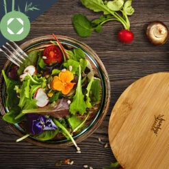 Salatschüssel 465 Ml Bambusdeckel Verschließbar BPA-frei Größe XS -Haushaltsgeräte Rabatte 10038273 yy 0006 logo