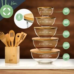 Salatschüssel 465 Ml Bambusdeckel Verschließbar BPA-frei Größe XS -Haushaltsgeräte Rabatte 10038273 yy 0008 logo