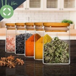 Eckige Gläser Bambusdeckel 10 Stück Je 150 Ml Luftdicht -Haushaltsgeräte Rabatte 10038300 yy 0005 logo