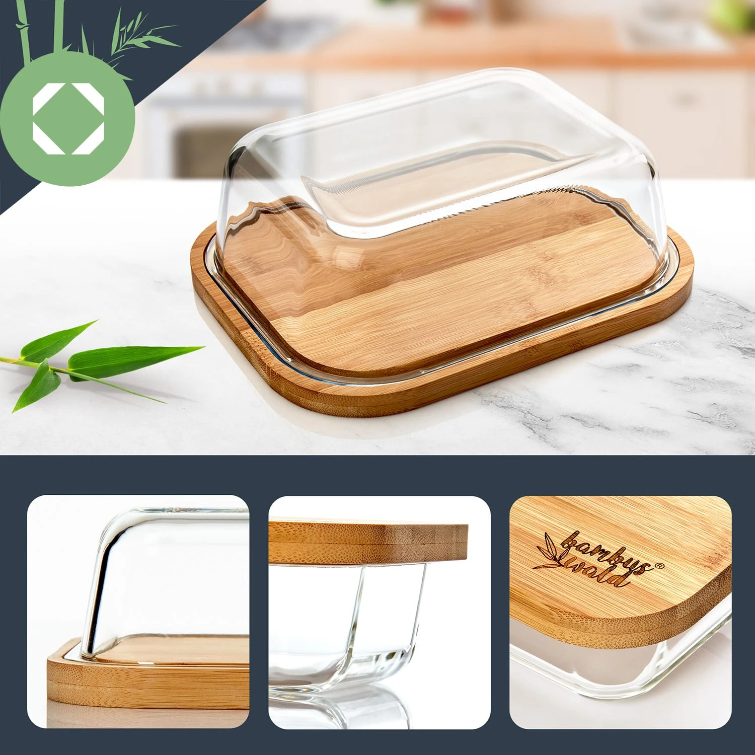 Glas-Servierplatte Luftdicht Geschmacksneutral Spülmaschinenfest 2 Glas-Servierplatte Luftdicht Geschmacksneutral Spülmaschinenfest – Bild 2