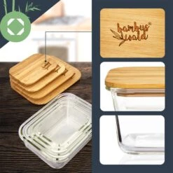 Glasbox Mit Bambusdeckel 2800 Ml Luftdicht Plastikfreie Aufbewahrung -Haushaltsgeräte Rabatte 10038314 yy 0003 logo