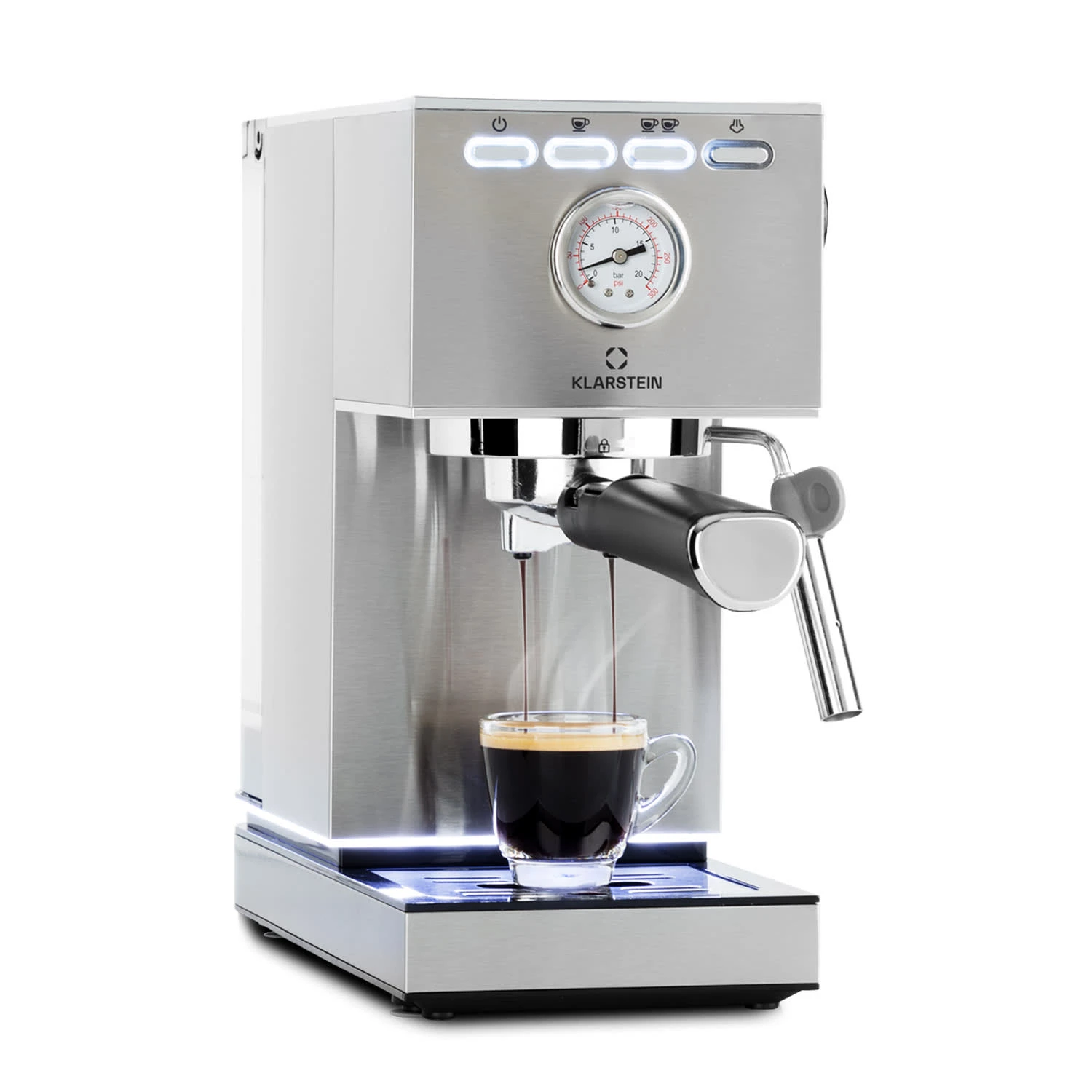 Pausa Espressomaker 1350 Watt 20 Bar Druck Wassertank: 1,4 Liter Edelstahl 1 Pausa Espressomaker 1350 Watt 20 Bar Druck Wassertank: 1,4 Liter Edelstahl