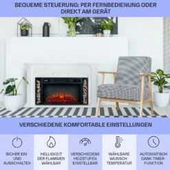 Saint Helens Elektrokamin 1900 W LED-Technik Fernbedienung -Haushaltsgeräte Rabatte 10038615 de 0006 usp