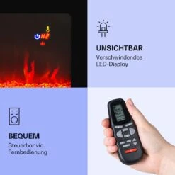 Galeras Elektrischer Wand- Und Einbaukamin 1800 W LED 3 Farben Timer -Haushaltsgeräte Rabatte 10038687 de 0006 logo