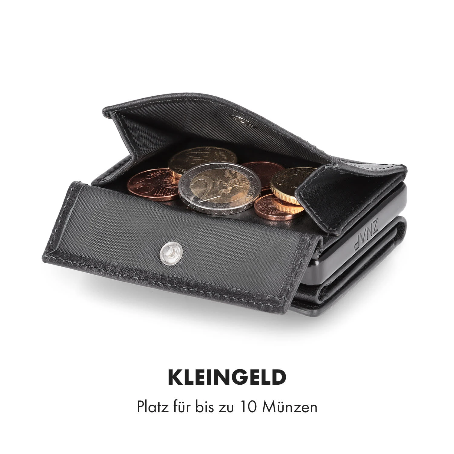 Coin Pocket Mit RFID-Schutzkarte Für ZNAP Slim Wallets 8 Und 12 Druckknopf 4 Coin Pocket Mit RFID-Schutzkarte Für ZNAP Slim Wallets 8 Und 12 Druckknopf – Bild 4