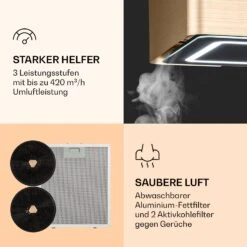 Futurelight Smart Inselabzugshaube Umluft 420m³/h LED Edelstahl -Haushaltsgeräte Rabatte 10038708 de 0005 logo