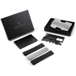 NANO Slim Wallet Geldbörse Extra-flach 12 Karten Münzfach Aluminium -Haushaltsgeräte Rabatte 10038720 yy 0006 logo