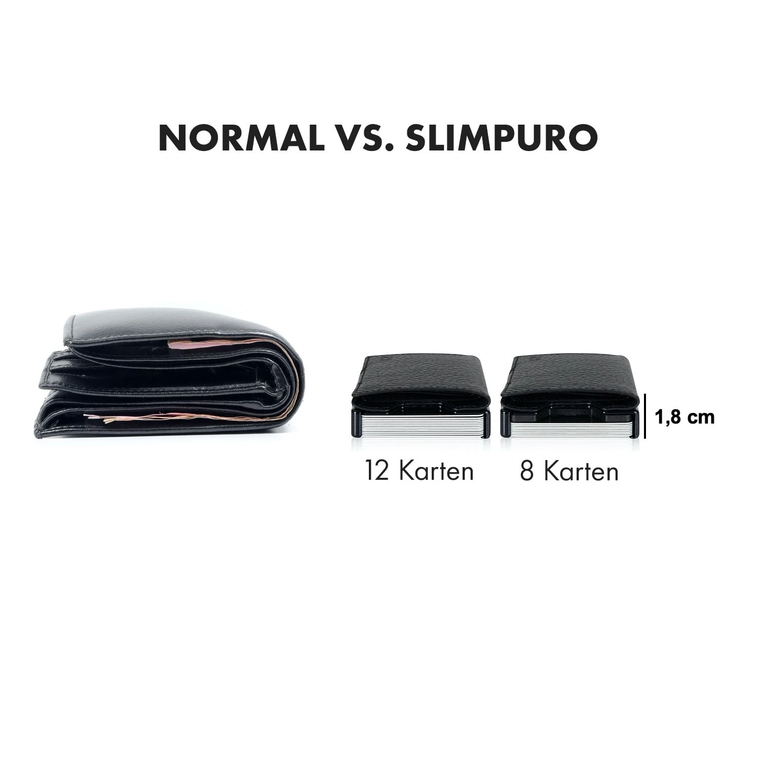 ZNAP Slim Wallet 12 Karten Münzfach 8 X 1,8 X 6 Cm (BxHxT) RFID-Schutz 6 ZNAP Slim Wallet 12 Karten Münzfach 8 X 1,8 X 6 Cm (BxHxT) RFID-Schutz – Bild 6