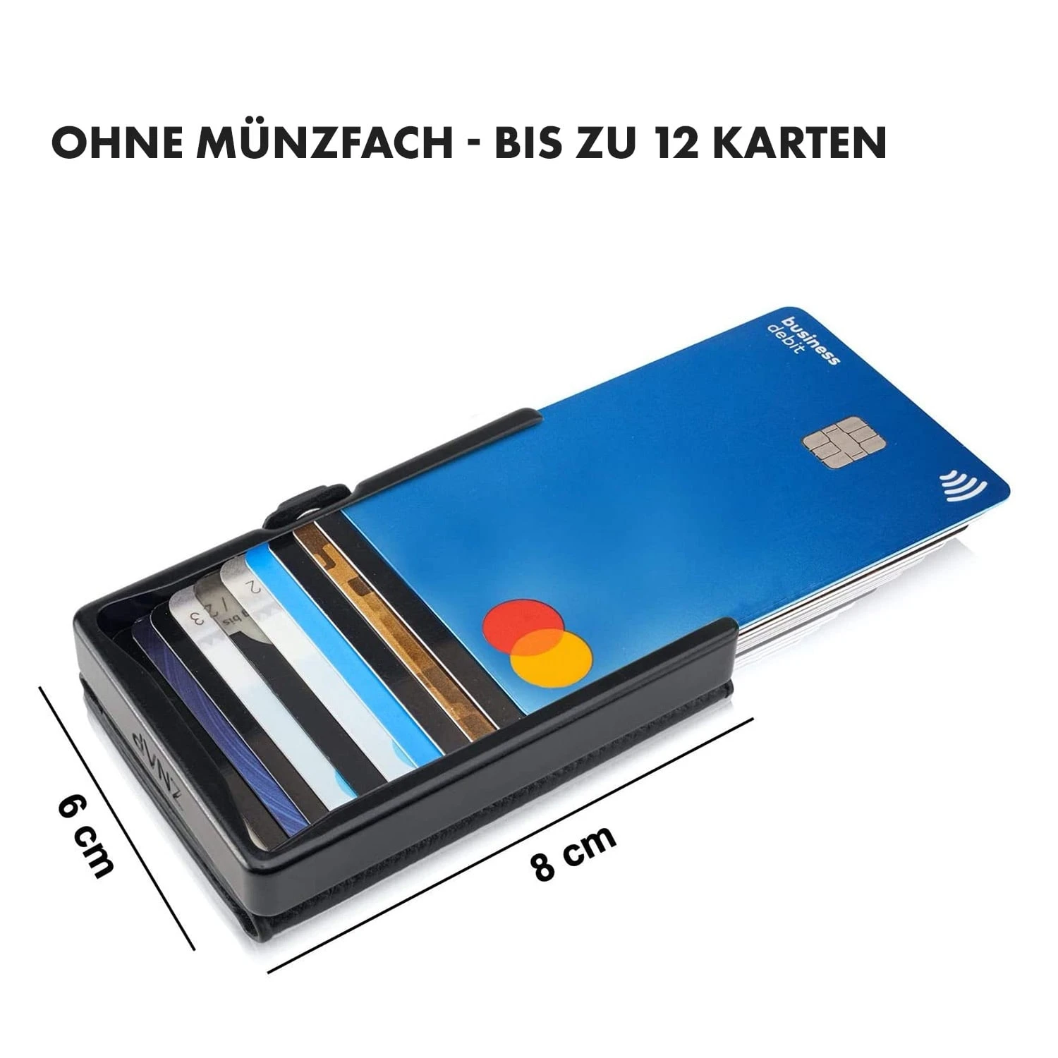 ZNAP Slim Wallet 12 Karten Münzfach 8 X 1,8 X 6 Cm (BxHxT) RFID-Schutz 7 ZNAP Slim Wallet 12 Karten Münzfach 8 X 1,8 X 6 Cm (BxHxT) RFID-Schutz – Bild 7