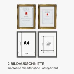 Regent Bilderrahmen Rechteckig A4 Fotos Passepartout Glas Rokoko -Haushaltsgeräte Rabatte 10039340 de 0006 logo
