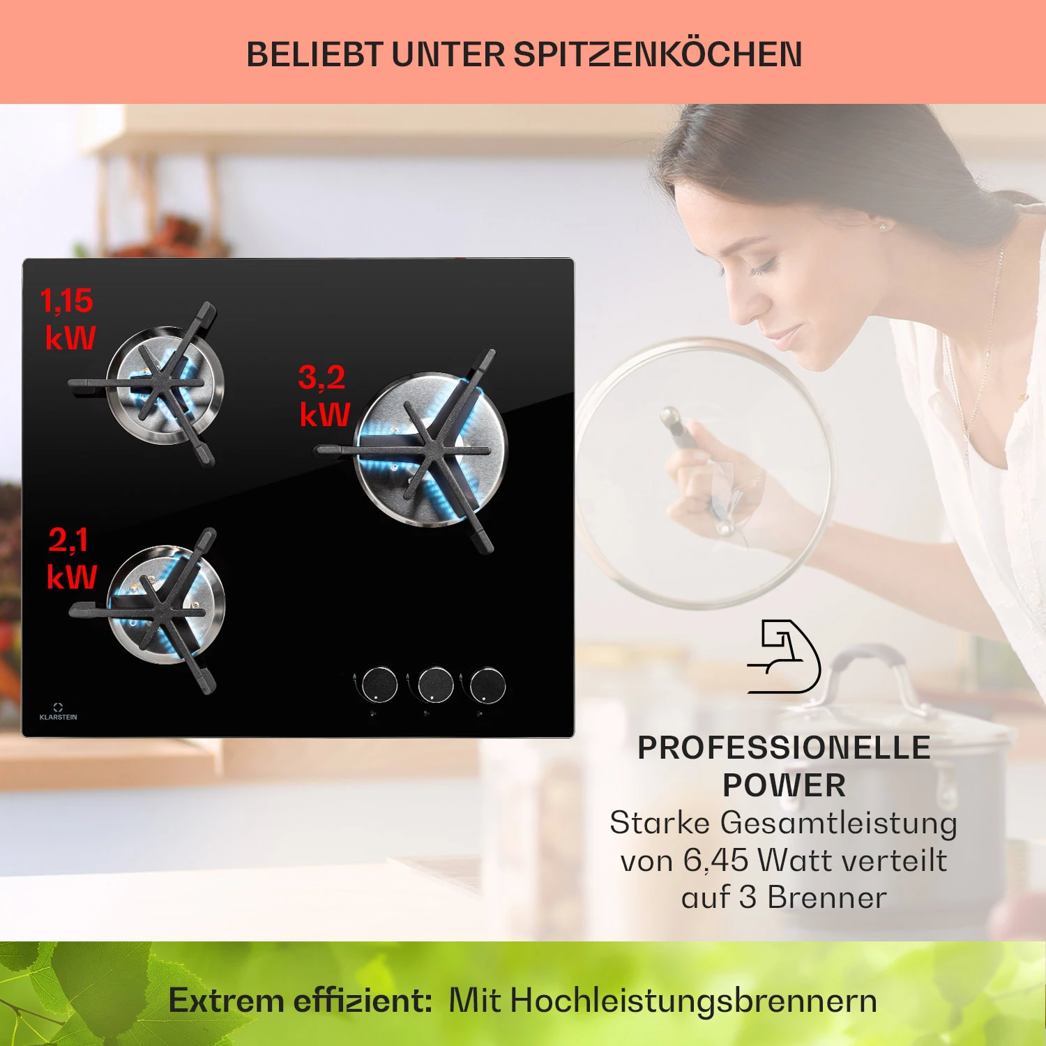 Trifecta 3 Gaskochfeld 3-flammig Gusseisen Glaskeramik 3 Trifecta 3 Gaskochfeld 3-flammig Gusseisen Glaskeramik – Bild 3