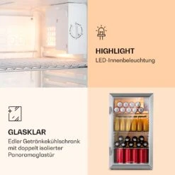 Beersafe XXL Crystal White Kühlschrank 80 Ltr Panoramaglas Edelstahl -Haushaltsgeräte Rabatte 10039424 de 0004 logo