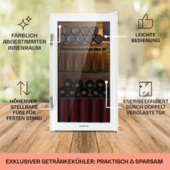 Beersafe XXL Quartz Kühlschrank 80 Liter 3 Böden Panoramaglastür -Haushaltsgeräte Rabatte 10039427 DE 0005 usp