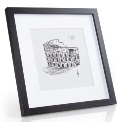 Cannon Bilderrahmen Quadratisch 30 X 30 Cm Fotos Passepartout Echtholz