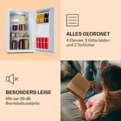 Audrey Retro-Kühlschrank 70 Liter 3 Regale 2 Türfächer Innenbeleuchtung -Haushaltsgeräte Rabatte 10039694 de 0006 logo