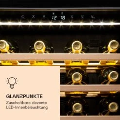 Klarstein Vinamour 77 Duo Weinkühlschrank 191 Liter 5 - 20 °C 2 Kühlzonen -Haushaltsgeräte Rabatte 10039771 de 0006 logo