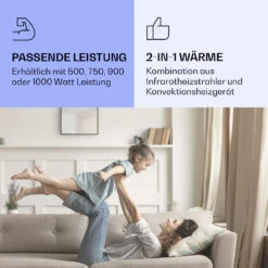 La Palma 500 Smart 2-in-1 Heizgerät Infrarot Konvektor 60x60cm 500W Spiegelfront -Haushaltsgeräte Rabatte 10039827 de 0004 logo