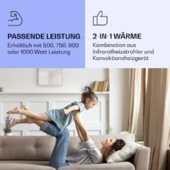 La Palma 500 Smart 2-in-1 Heizgerät Infrarot Konvektor 60x60cm 500W Spiegelfront -Haushaltsgeräte Rabatte 10039829 de 0004 logo