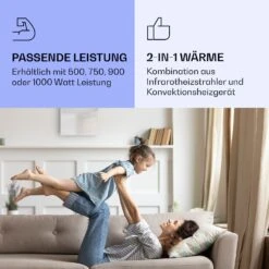 La Palma 1000 Smart 2-in-1 Heizgerät Infrarot Konvektor 120x60cm 1000W Spiegel -Haushaltsgeräte Rabatte 10039836 de 0004 logo