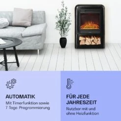 Dukono Elektrokamin 1800 W LED-Flammen Heizlüfter Timer Holzfach -Haushaltsgeräte Rabatte 10039850 de 0006 logo