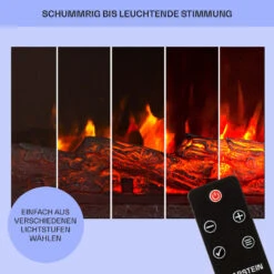 Dukono Elektrokamin 1800 W LED-Flammen Heizlüfter Timer Holzfach -Haushaltsgeräte Rabatte 10039850 de 0008 usp