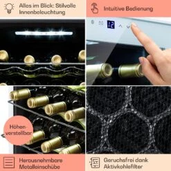 Shiraz 16 Quartz Weinkühlschrank 42l Touch-Bedienfeld 160 W 5-18 °C -Haushaltsgeräte Rabatte 10039901 DE 0005 usp