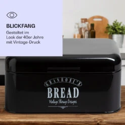 Delaware Brotkasten Metall 30 X 16 X 20,5 Cm Klappdeckel Lüftungslöcher -Haushaltsgeräte Rabatte 10039910 de 0004 logo