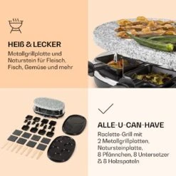 All-U-Can-Grill Raclette Raclette-Grill 4-in-1 Zubehör Für 8 Personen 11 All-U-Can-Grill Raclette Raclette-Grill 4-in-1 Zubehör Für 8 Personen -Haushaltsgeräte Rabatte 10039923 de 0005 logo
