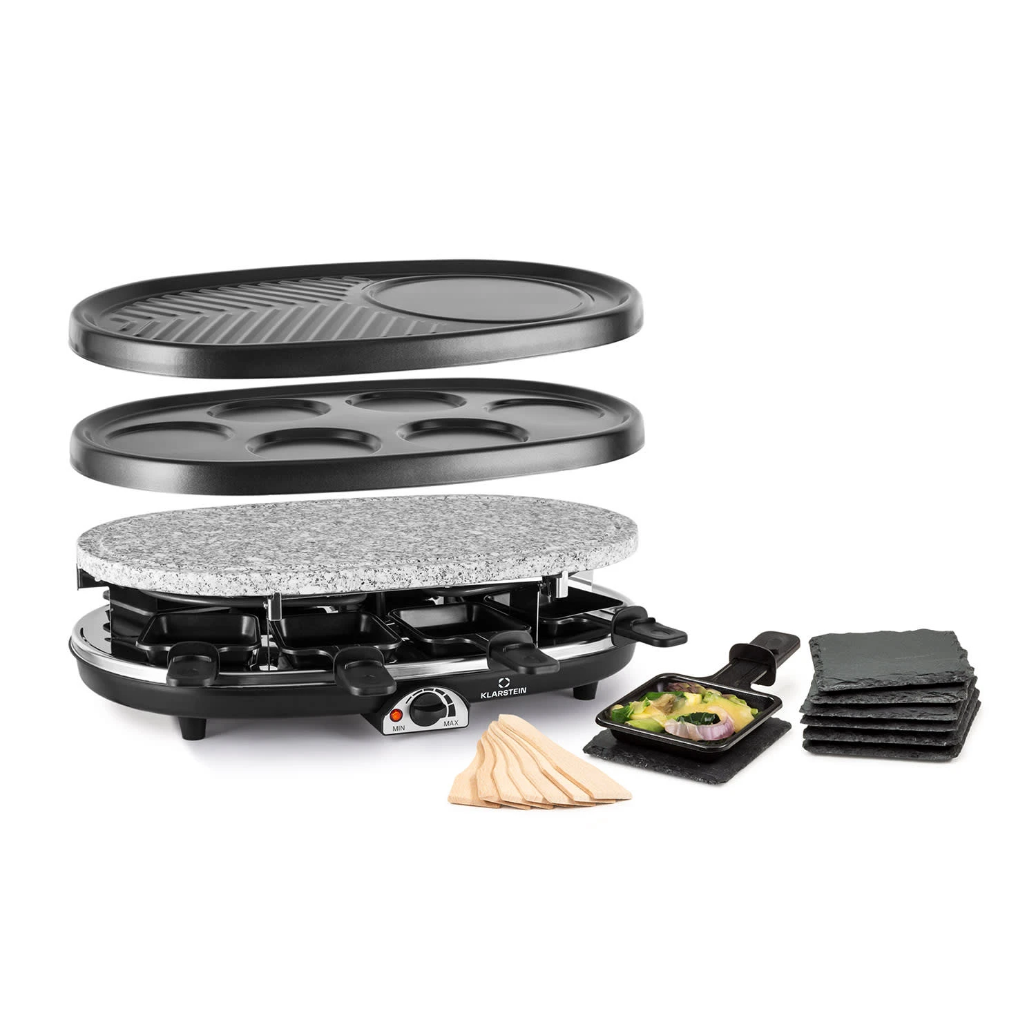 All-U-Can-Grill Raclette Raclette-Grill 4-in-1 Zubehör Für 8 Personen 1 All-U-Can-Grill Raclette Raclette-Grill 4-in-1 Zubehör Für 8 Personen