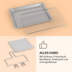 Vigor Air Heißluftfritteuse 1800 W 30 Liter 18 Programme -Haushaltsgeräte Rabatte 10039941 de 0007 logo