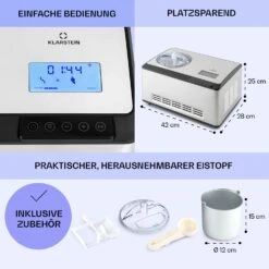 Dolce Bacio Smart Eiscremebereiter Yogurtmaker Kompressor 2 Liter WiFi Touch Edelstahl 13 Dolce Bacio Smart Eiscremebereiter Yogurtmaker Kompressor 2 Liter WiFi Touch Edelstahl -Haushaltsgeräte Rabatte 10040048 de 0006 logo