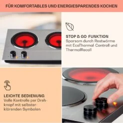 Ramsey Doppel-Kochfeld 2400W 11 Leistungsstufen Glaskeramik -Haushaltsgeräte Rabatte 10040070 de 0004 usp