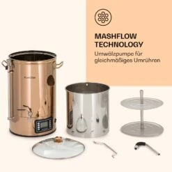 Mundschenk Maischekessel, Bierbrauanlage, 2500 W, 30 L, 9 Programme -Haushaltsgeräte Rabatte 10040144 de 0006 logo