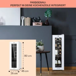 Shiraz 12 Slim Uno Weinkühlschrank 32l/12Fl.Touch 85 W 5-18 °C LED -Haushaltsgeräte Rabatte 10040213 de 0006 usp