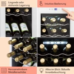 Shiraz 15 Slim Uno Weinkühlschrank 44l Touch-Bedienfeld 5-18°C -Haushaltsgeräte Rabatte 10040214 de 0005 usp