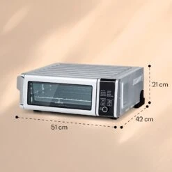 Vita-Crisp Heißluftfritteuse 1700W 10L 8 Funktionen Platzsparend -Haushaltsgeräte Rabatte 10040224 yy 0007 dimensions